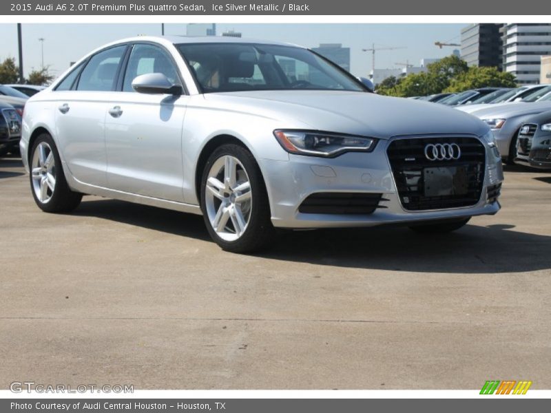 Ice Silver Metallic / Black 2015 Audi A6 2.0T Premium Plus quattro Sedan