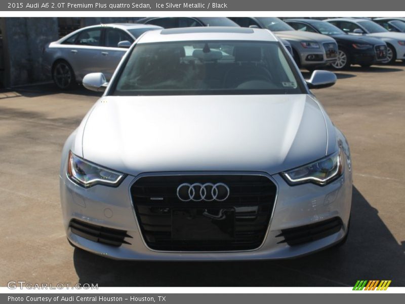 Ice Silver Metallic / Black 2015 Audi A6 2.0T Premium Plus quattro Sedan