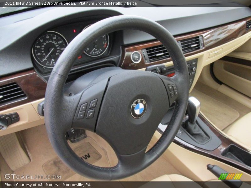 Platinum Bronze Metallic / Beige 2011 BMW 3 Series 328i xDrive Sedan