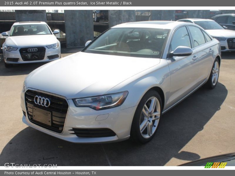 Ice Silver Metallic / Black 2015 Audi A6 2.0T Premium Plus quattro Sedan