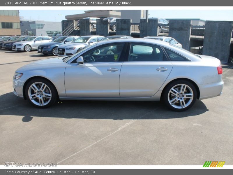 Ice Silver Metallic / Black 2015 Audi A6 2.0T Premium Plus quattro Sedan