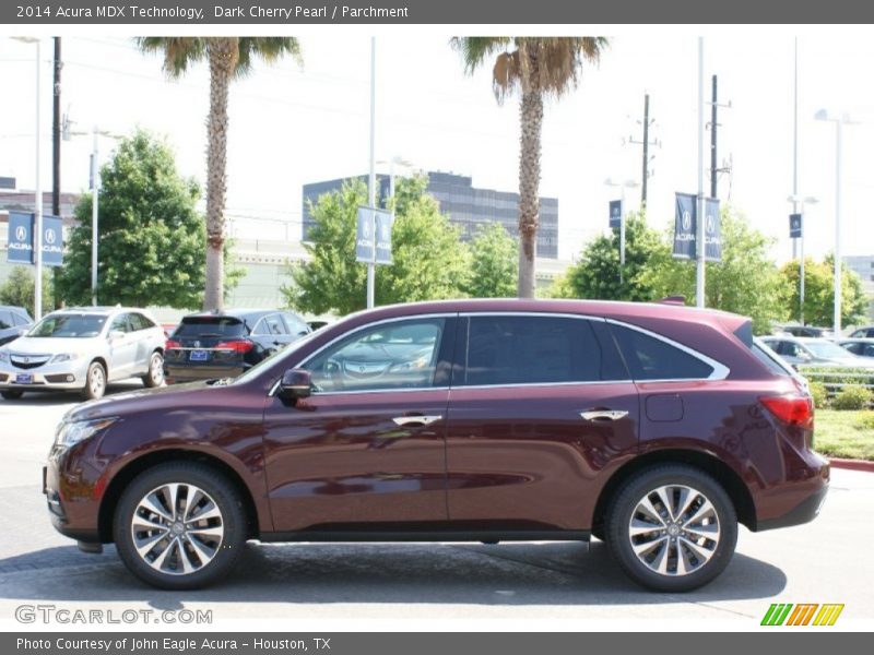 Dark Cherry Pearl / Parchment 2014 Acura MDX Technology