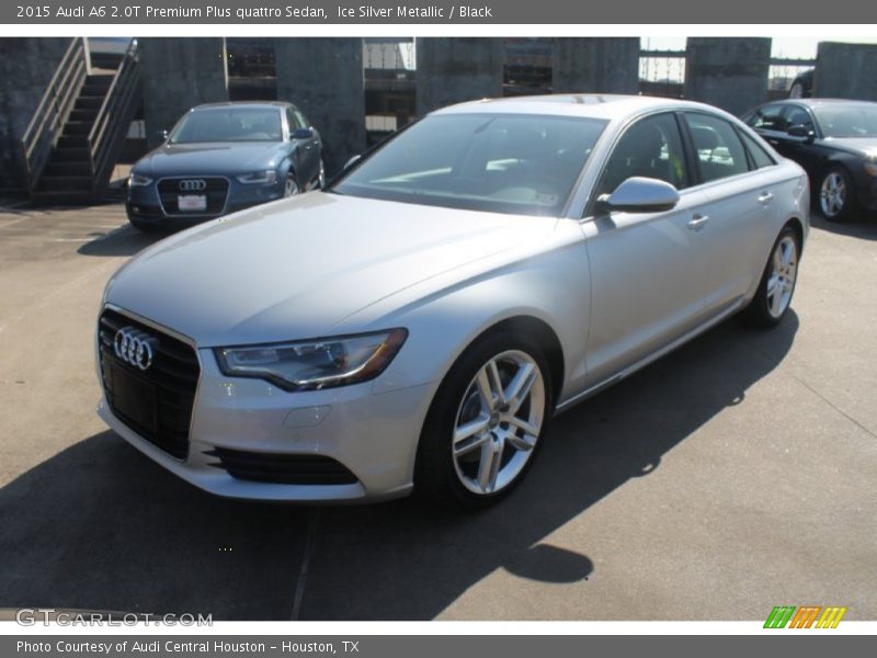 Ice Silver Metallic / Black 2015 Audi A6 2.0T Premium Plus quattro Sedan