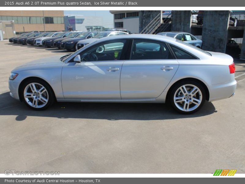 Ice Silver Metallic / Black 2015 Audi A6 2.0T Premium Plus quattro Sedan