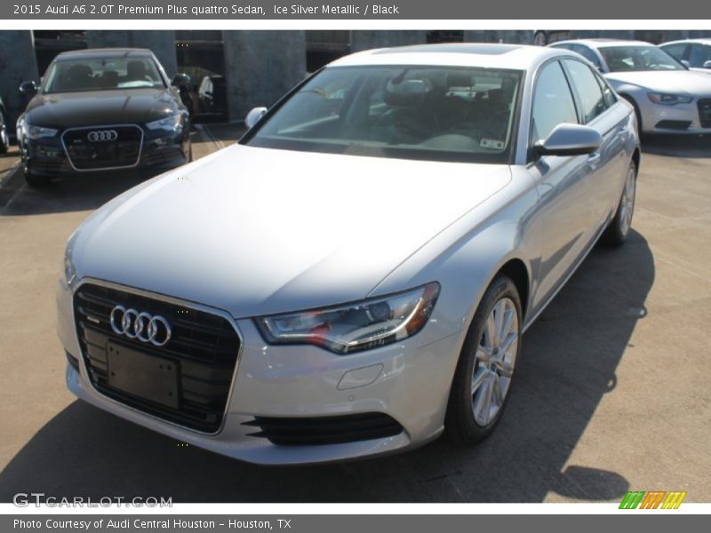 Ice Silver Metallic / Black 2015 Audi A6 2.0T Premium Plus quattro Sedan