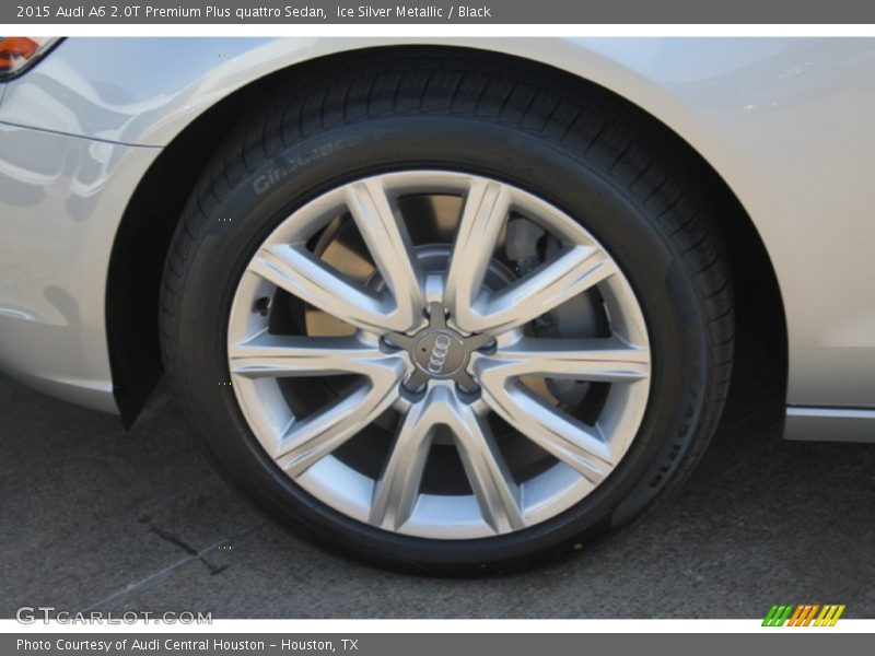 Ice Silver Metallic / Black 2015 Audi A6 2.0T Premium Plus quattro Sedan