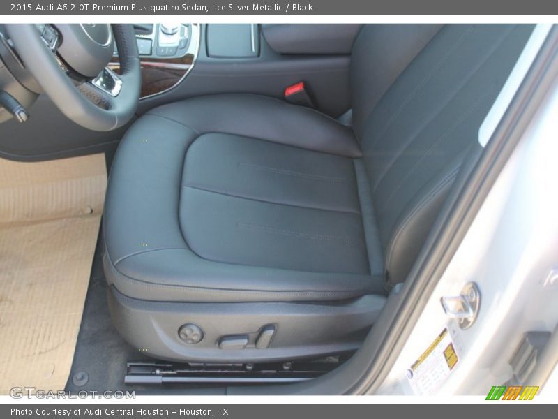 Ice Silver Metallic / Black 2015 Audi A6 2.0T Premium Plus quattro Sedan