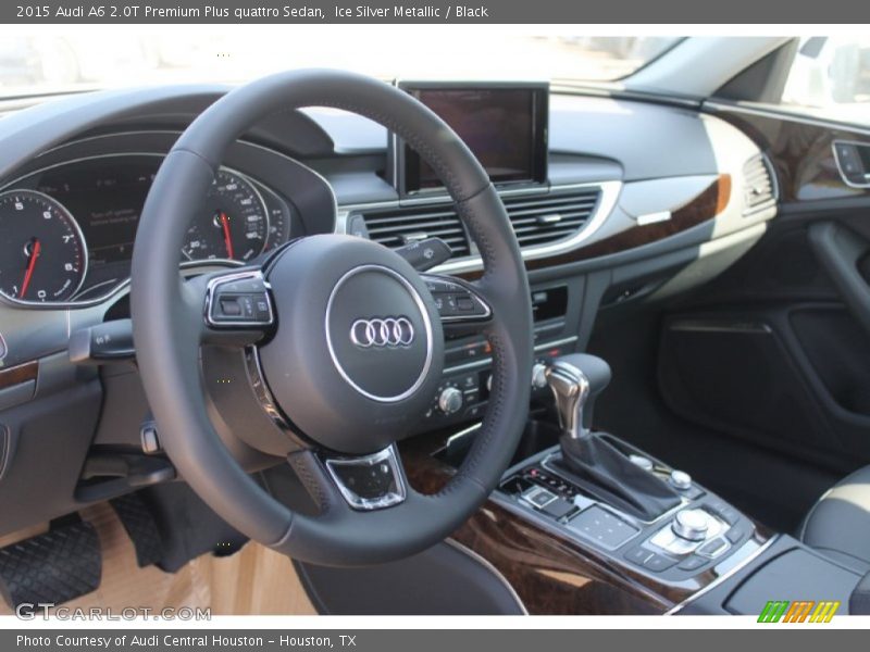 Ice Silver Metallic / Black 2015 Audi A6 2.0T Premium Plus quattro Sedan