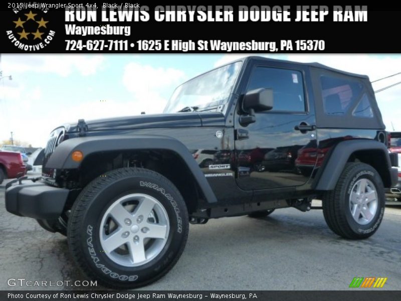 Black / Black 2015 Jeep Wrangler Sport 4x4