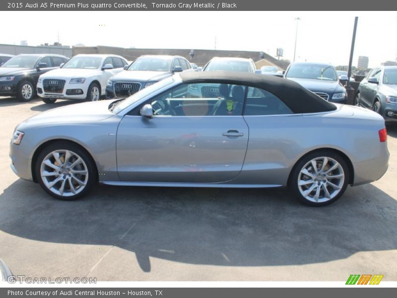 Tornado Gray Metallic / Black 2015 Audi A5 Premium Plus quattro Convertible