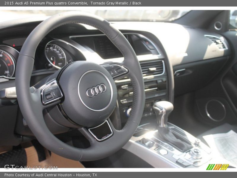 Tornado Gray Metallic / Black 2015 Audi A5 Premium Plus quattro Convertible
