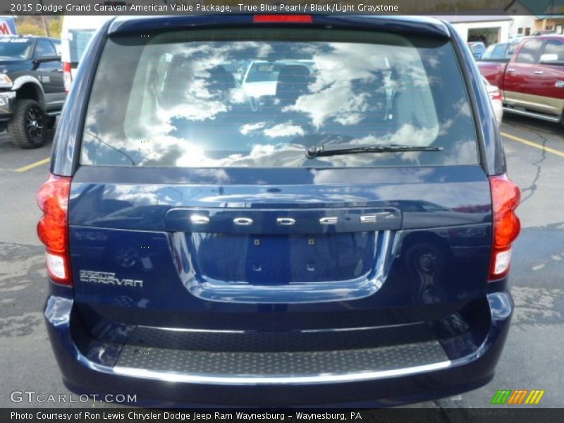 True Blue Pearl / Black/Light Graystone 2015 Dodge Grand Caravan American Value Package