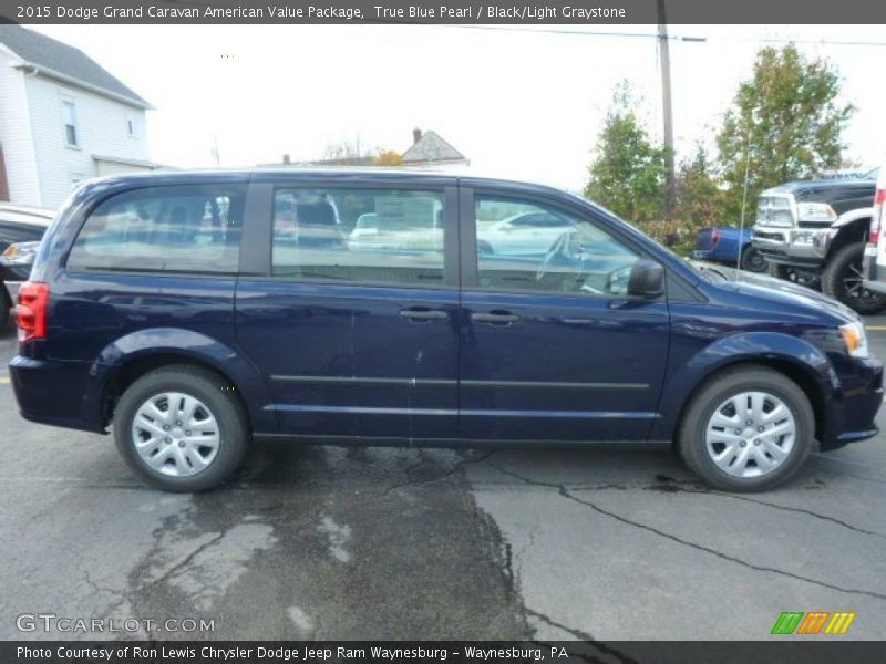 True Blue Pearl / Black/Light Graystone 2015 Dodge Grand Caravan American Value Package