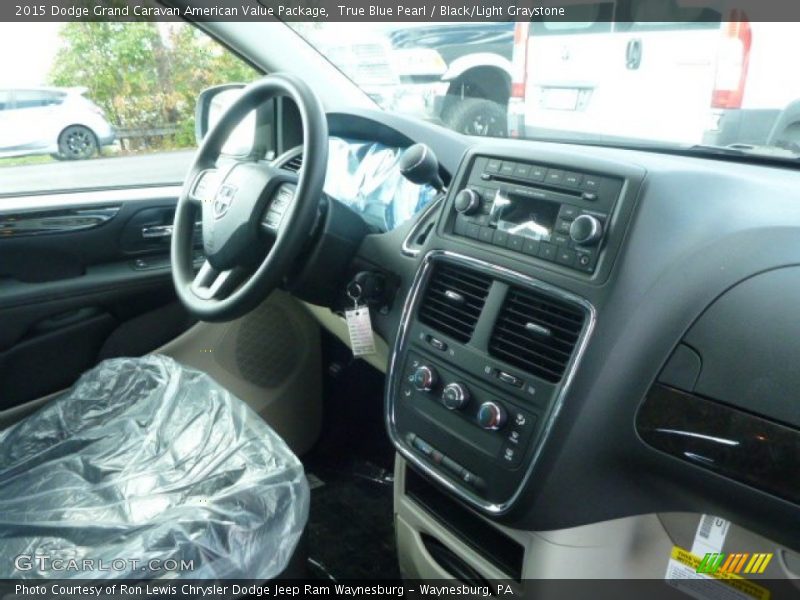 True Blue Pearl / Black/Light Graystone 2015 Dodge Grand Caravan American Value Package