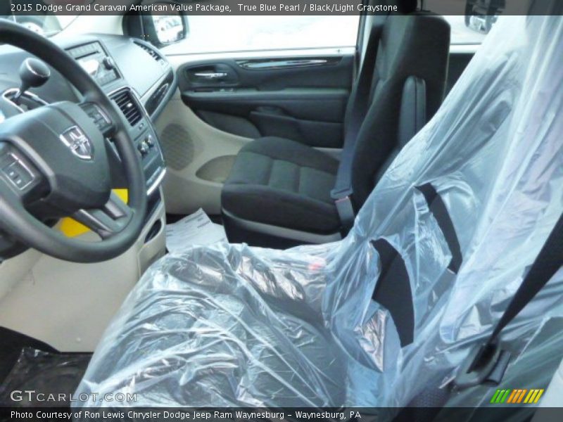 True Blue Pearl / Black/Light Graystone 2015 Dodge Grand Caravan American Value Package