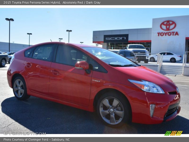Absolutely Red / Dark Gray 2015 Toyota Prius Persona Series Hybrid