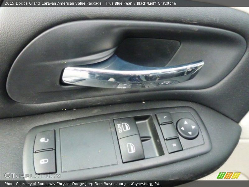 True Blue Pearl / Black/Light Graystone 2015 Dodge Grand Caravan American Value Package