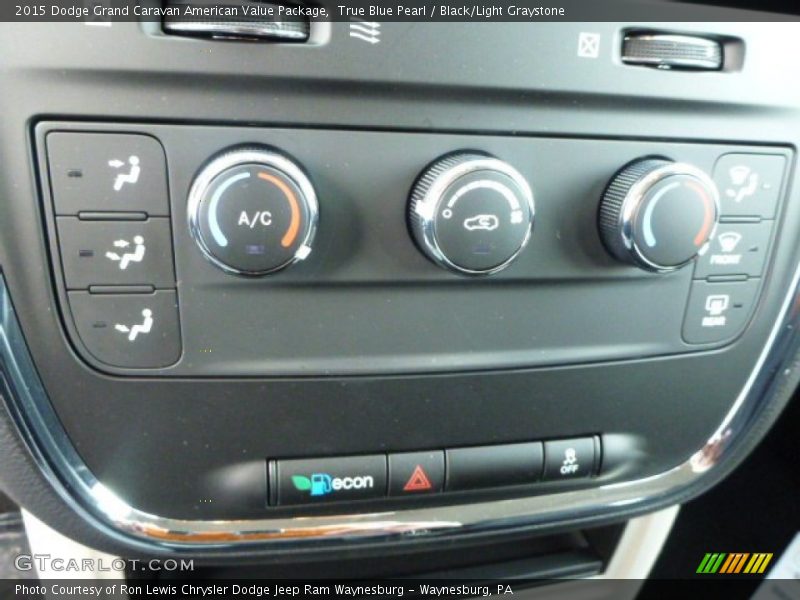 True Blue Pearl / Black/Light Graystone 2015 Dodge Grand Caravan American Value Package