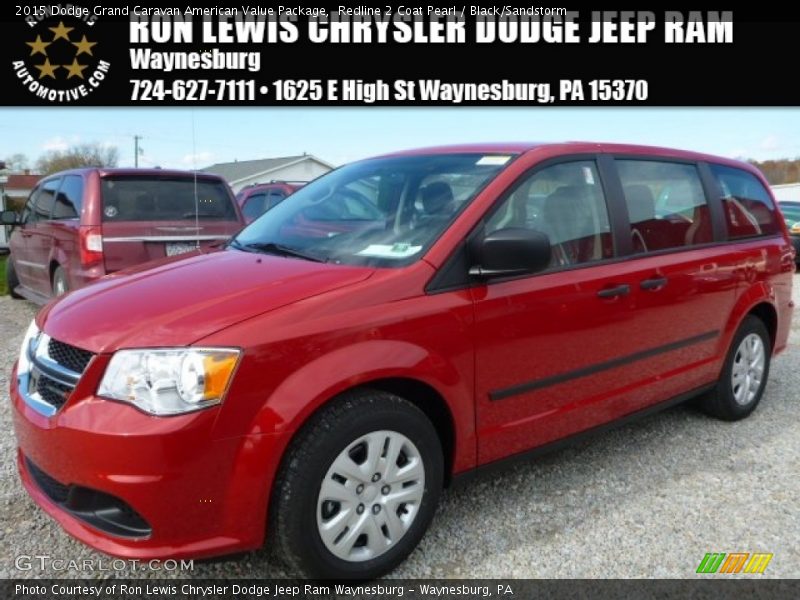 Redline 2 Coat Pearl / Black/Sandstorm 2015 Dodge Grand Caravan American Value Package