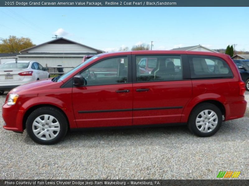 Redline 2 Coat Pearl / Black/Sandstorm 2015 Dodge Grand Caravan American Value Package