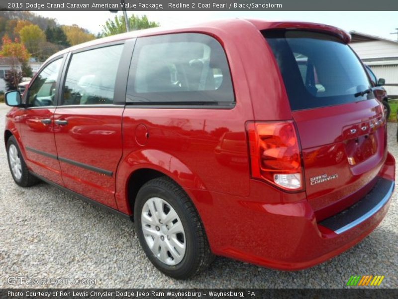 Redline 2 Coat Pearl / Black/Sandstorm 2015 Dodge Grand Caravan American Value Package