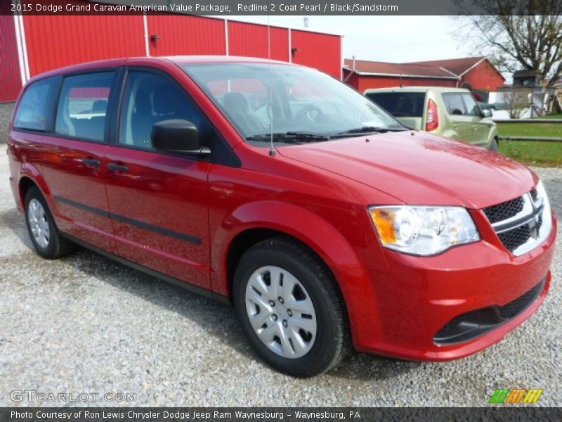 Redline 2 Coat Pearl / Black/Sandstorm 2015 Dodge Grand Caravan American Value Package