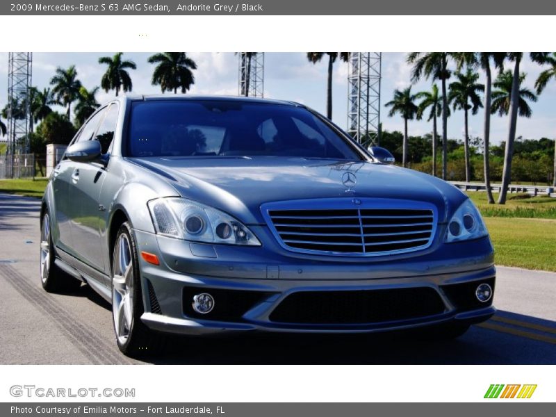 Andorite Grey / Black 2009 Mercedes-Benz S 63 AMG Sedan