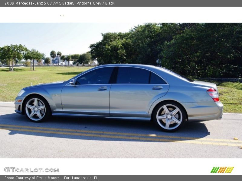 Andorite Grey / Black 2009 Mercedes-Benz S 63 AMG Sedan