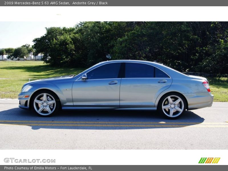 Andorite Grey / Black 2009 Mercedes-Benz S 63 AMG Sedan