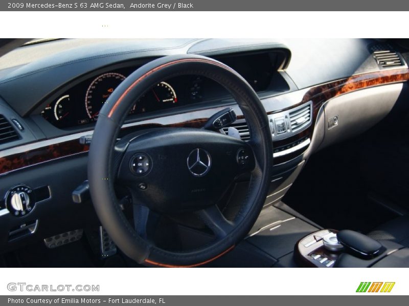 Andorite Grey / Black 2009 Mercedes-Benz S 63 AMG Sedan