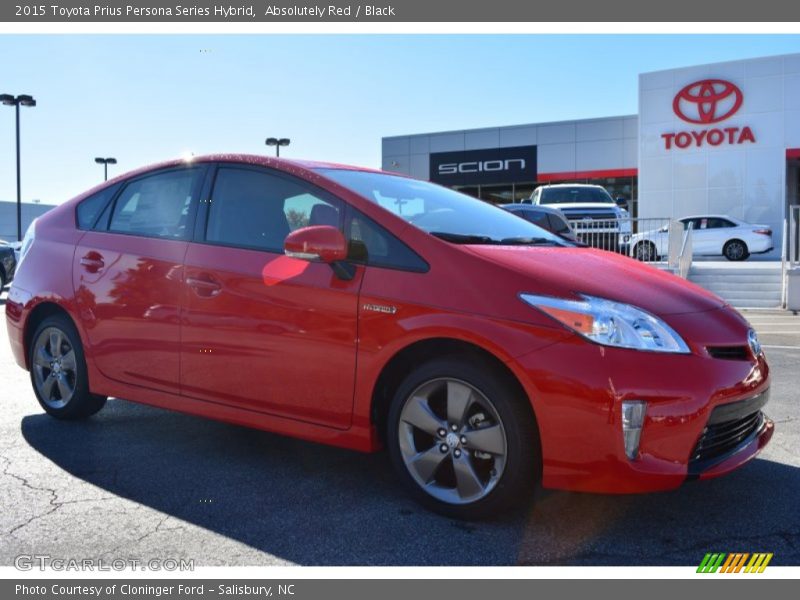 Absolutely Red / Black 2015 Toyota Prius Persona Series Hybrid