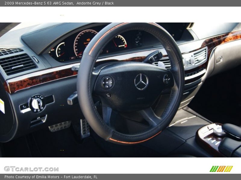 Andorite Grey / Black 2009 Mercedes-Benz S 63 AMG Sedan