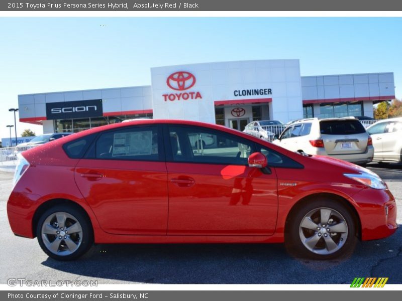 Absolutely Red / Black 2015 Toyota Prius Persona Series Hybrid