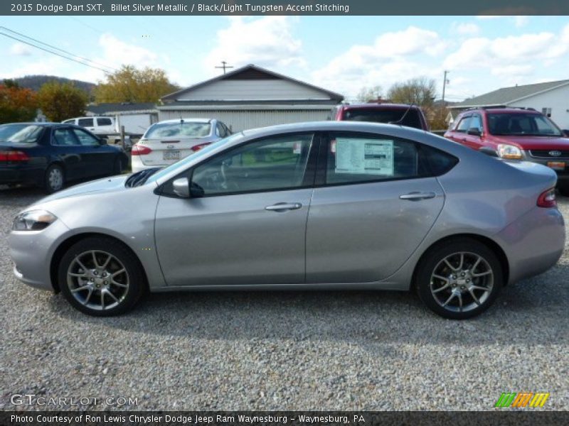 Billet Silver Metallic / Black/Light Tungsten Accent Stitching 2015 Dodge Dart SXT