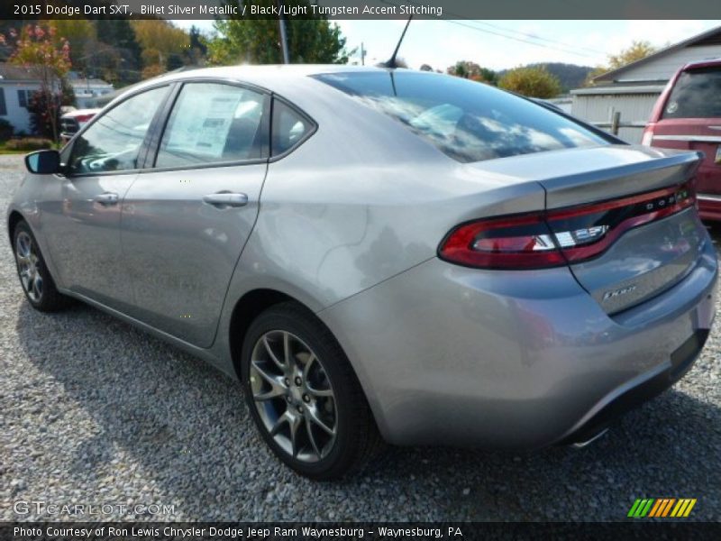 Billet Silver Metallic / Black/Light Tungsten Accent Stitching 2015 Dodge Dart SXT