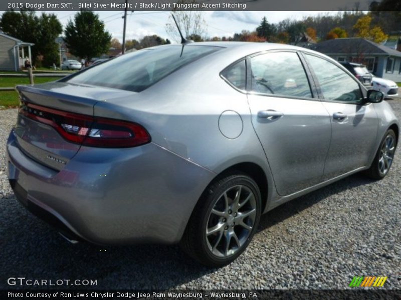 Billet Silver Metallic / Black/Light Tungsten Accent Stitching 2015 Dodge Dart SXT