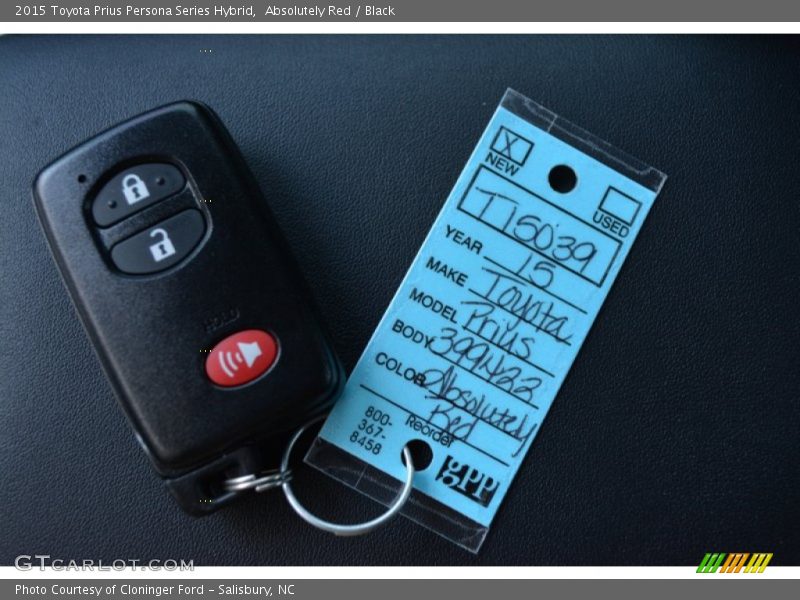 Absolutely Red / Black 2015 Toyota Prius Persona Series Hybrid