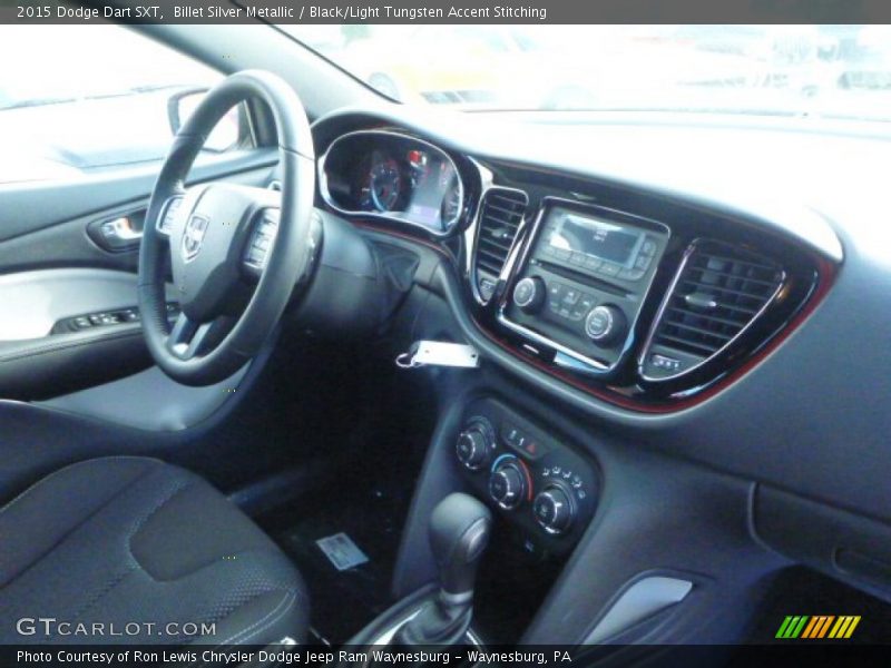 Billet Silver Metallic / Black/Light Tungsten Accent Stitching 2015 Dodge Dart SXT