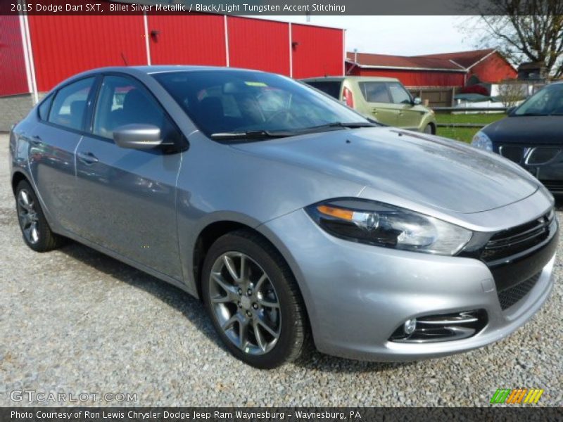 Billet Silver Metallic / Black/Light Tungsten Accent Stitching 2015 Dodge Dart SXT