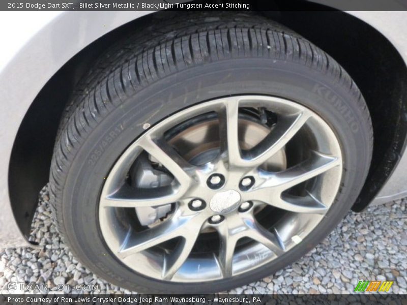 Billet Silver Metallic / Black/Light Tungsten Accent Stitching 2015 Dodge Dart SXT