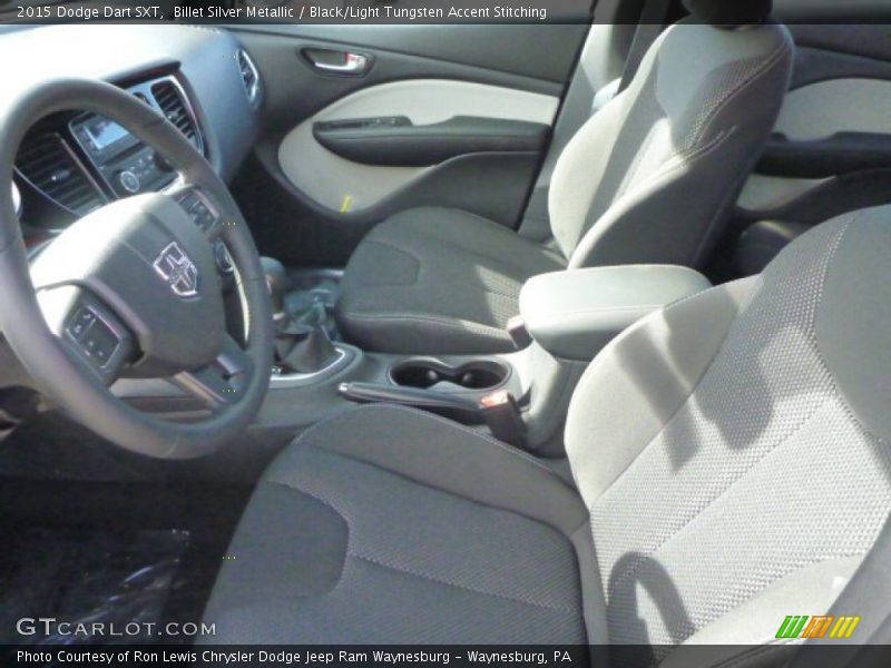 Billet Silver Metallic / Black/Light Tungsten Accent Stitching 2015 Dodge Dart SXT