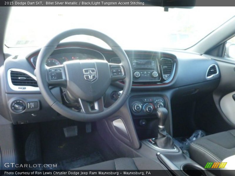 Billet Silver Metallic / Black/Light Tungsten Accent Stitching 2015 Dodge Dart SXT