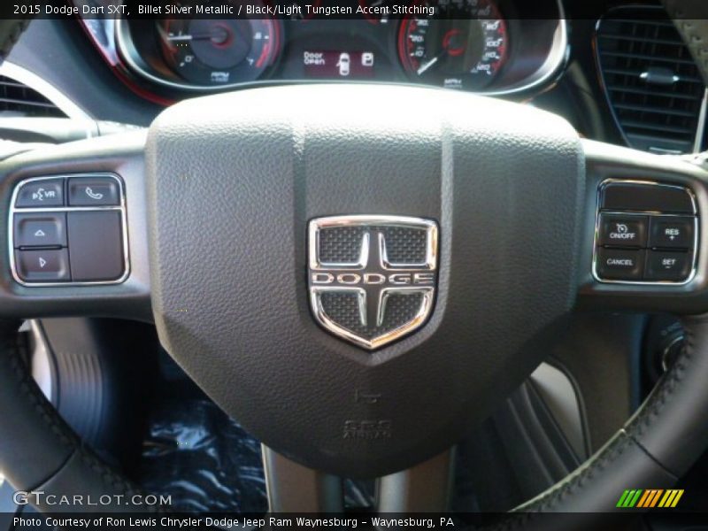 Billet Silver Metallic / Black/Light Tungsten Accent Stitching 2015 Dodge Dart SXT