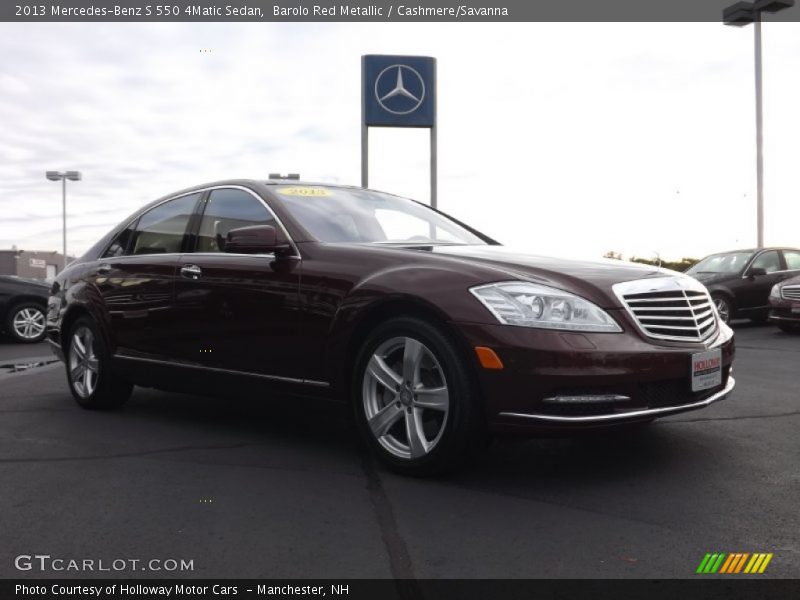 Barolo Red Metallic / Cashmere/Savanna 2013 Mercedes-Benz S 550 4Matic Sedan