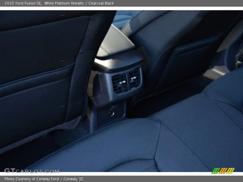 White Platinum Metallic / Charcoal Black 2015 Ford Fusion SE