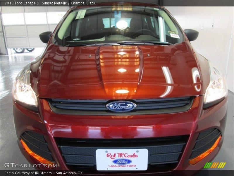 Sunset Metallic / Charcoal Black 2015 Ford Escape S