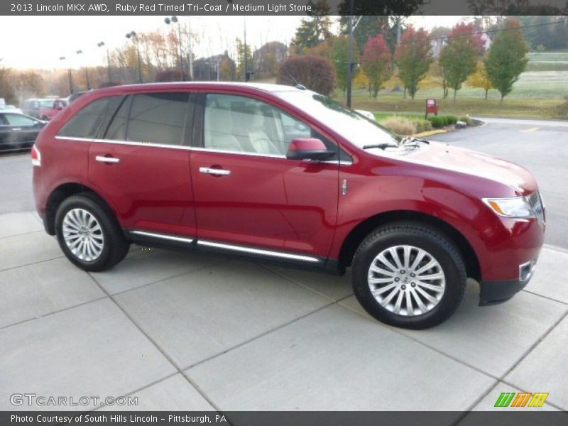 Ruby Red Tinted Tri-Coat / Medium Light Stone 2013 Lincoln MKX AWD