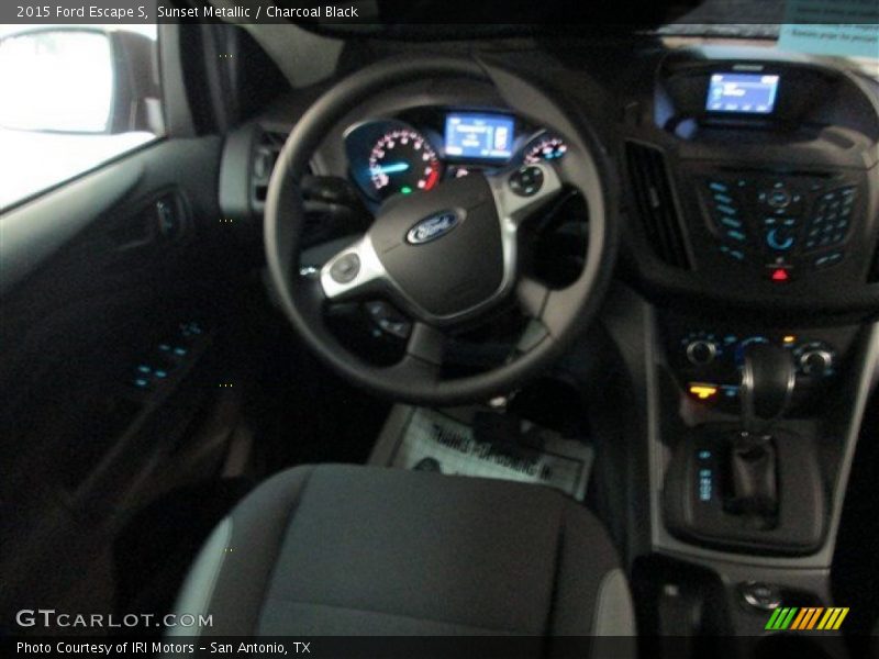 Sunset Metallic / Charcoal Black 2015 Ford Escape S