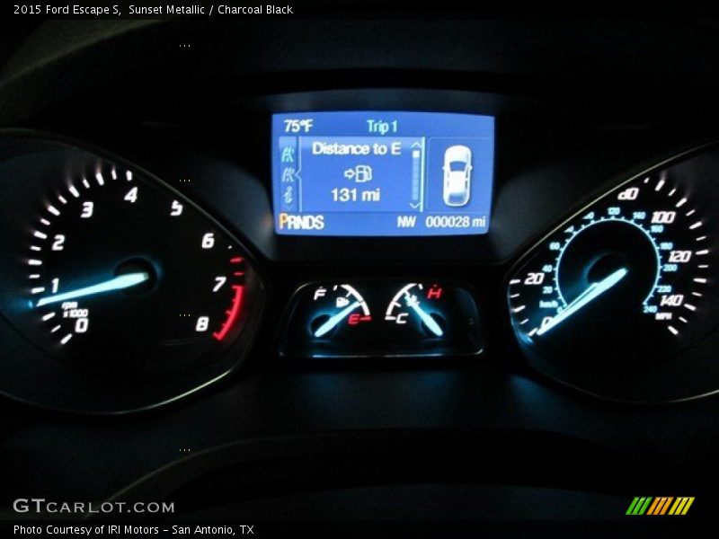 Sunset Metallic / Charcoal Black 2015 Ford Escape S