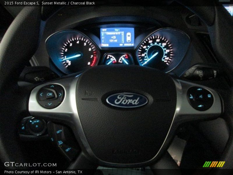 Sunset Metallic / Charcoal Black 2015 Ford Escape S